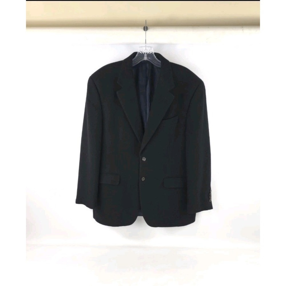 Ralph Lauren Loro Piana Camel Hair Blazer Men 40S Black 2 Button Single Breasted